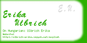 erika ulbrich business card